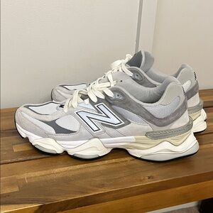 New Balance Gray and Cream Athletic Shoes